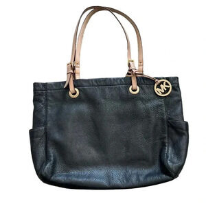 Michael MICHAEL KORS Black Classic Leather Tote Bag